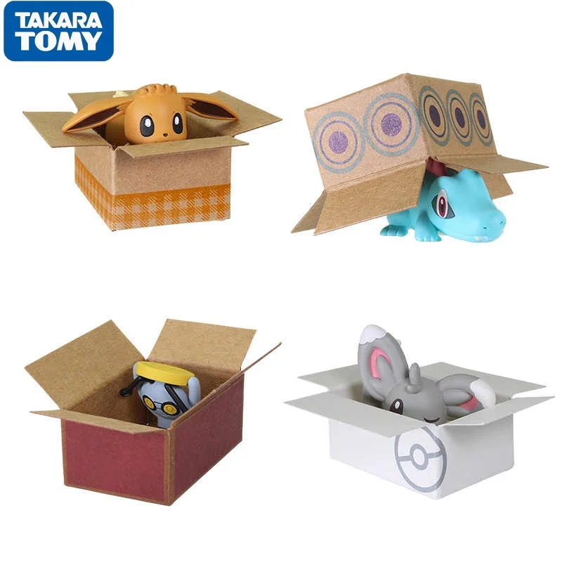 Коллекционные мини-фигурки Takara Tomy Arts Pokemon Hide In Box: Eevee, Totodile, Gimmighoul, Minccino – милые украшения для рабочего стола (art.: 3920db7abfe37) - 3920db7abfe37