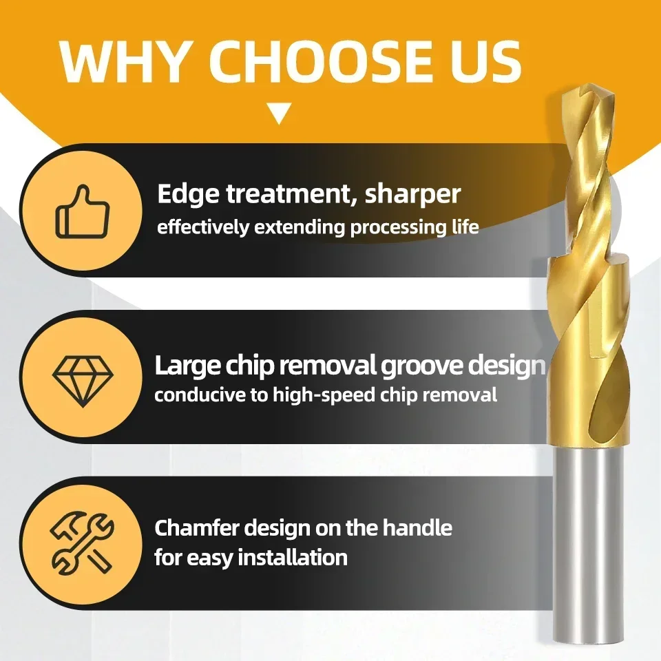 Ступенчатое сверло ExactBit Counterbore M35 Кобальтовое/HSS двойное режущее HSS для металла 90