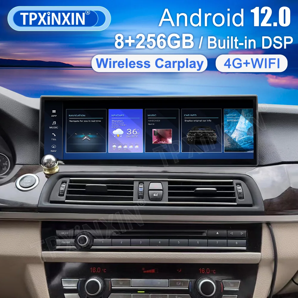 

14.9 inch Screen For BMW 5 Series F10 F11 F12 2011-2017 Android 12 Car Multimedia Player Auto Radio Headunit Car Stereo GPS Navi
