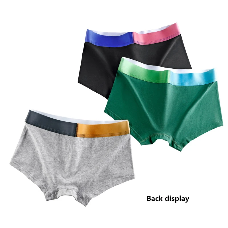 3pcs 3A Graphene Men Boxers Antibacterial Cotton Man Underwear Male Sexy Boxers Solid Color Shorts Men's Panties Free Shipping