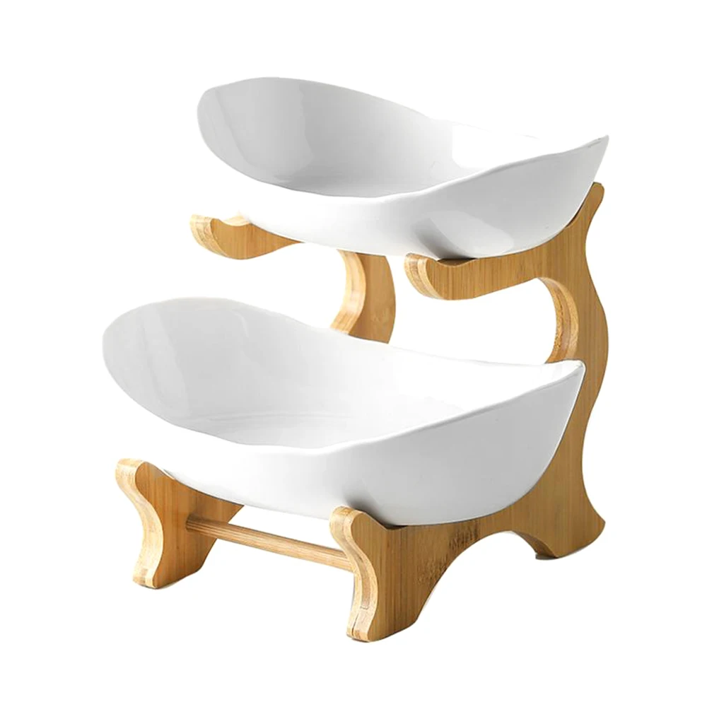 Домашняя пластиковая двухслойная тарелка для фруктов в гостиную необычная