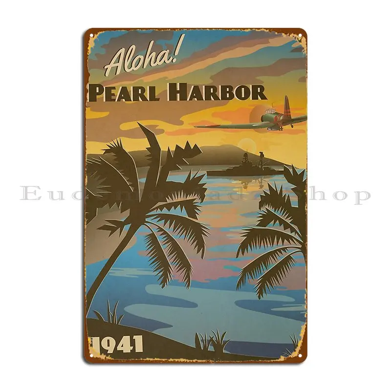 Жемчужный гавань 1941 год детский туристический постер металлический знак паб