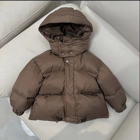 Детская хлопковая куртка Осенне-зимняя модная теплая и универсальная модная и повседневная хлопковая куртка с капюшоном