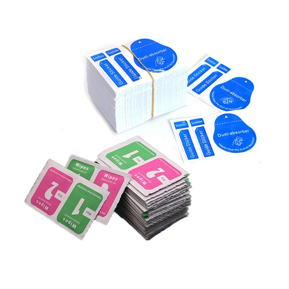 

500Pcs Cell Phone Dust Absorber Dedust Sticker Screen Protectors Wet Dry Wipe Paper For Camera Lens LCD Screens Dust Papers