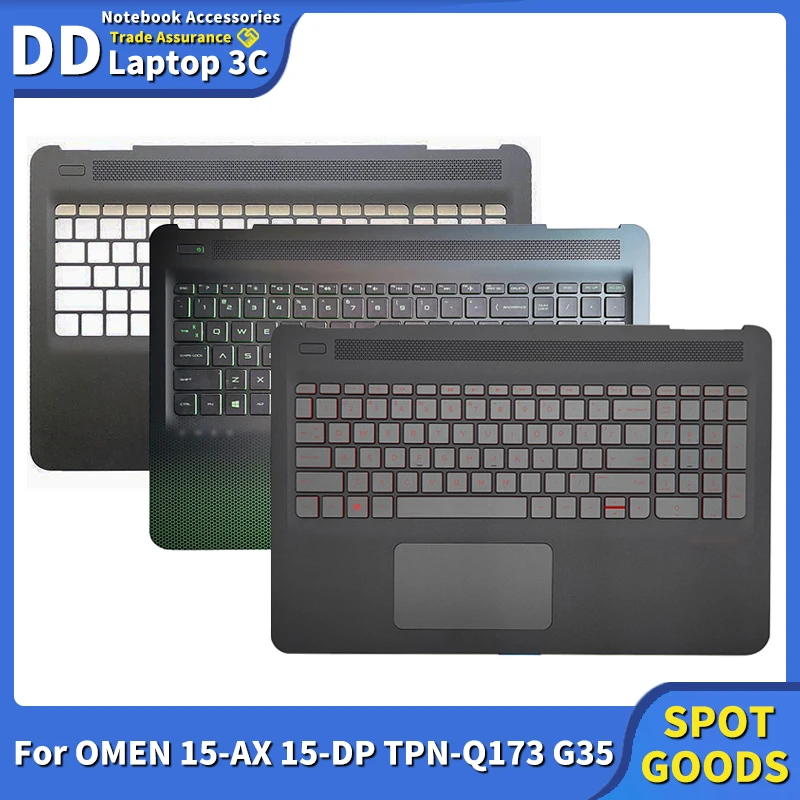 

New Laptop Parts Palmrest Case Cover With US Keyboard Backlit Touchpad Original For HP OMEN 15-AX 15-DP TPN-Q173 G35 859735-001