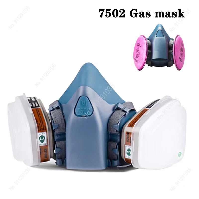 7 In 1/15 In 1/17 In 1 Industrial Painting Spraying Respirator Gas Mask Suit Safety Work Filter Dust Face Mask Replace MMM 7502