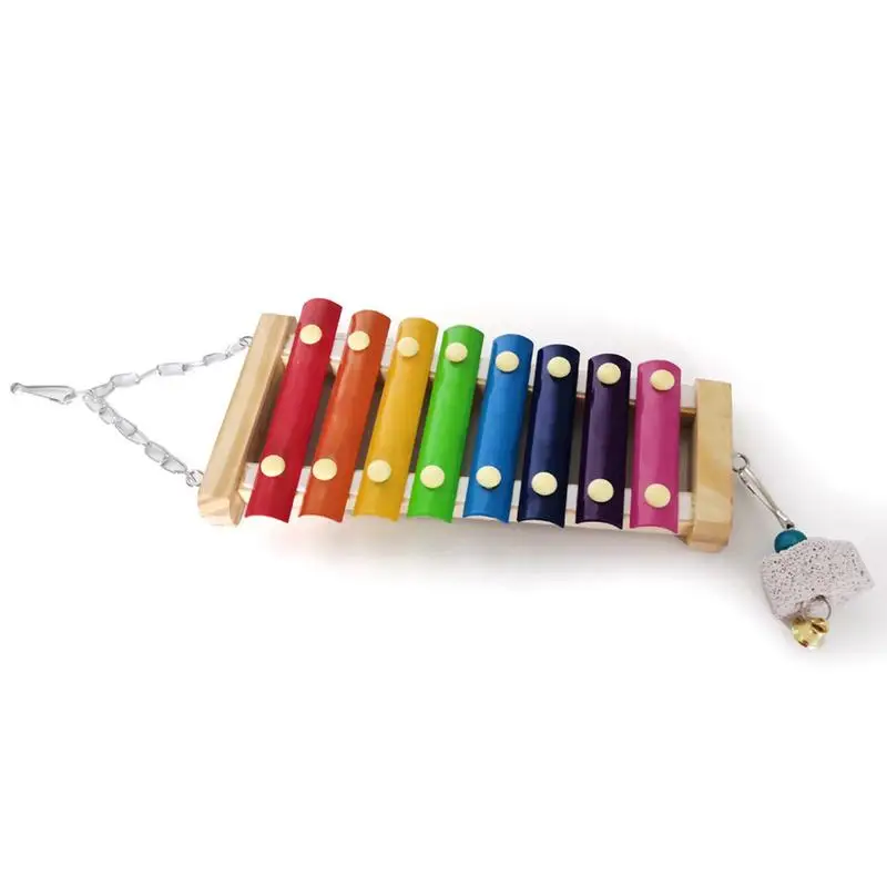 

Parrot Educational Chicken Xylophone Toy For Hens Suspensible Wooden Chicken Coop Chew Pecking Toy Macaw Training Play