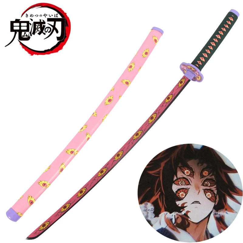 

104CM 1:1 Demon Slayer Katana Sword Arms Sunwheel Knife Kokushibou Tanjirou Zenitsu Bamboo Anime Weapon Ninja Kids Toys Cosplay