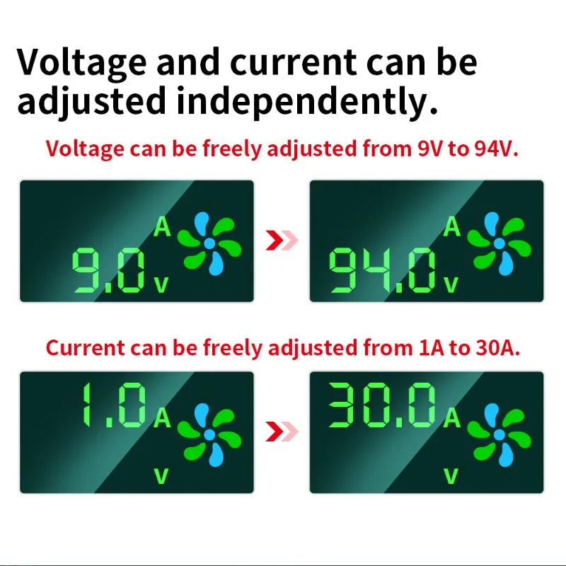 Фото Зарядное устройство для LiFePO4 литиевых аккумуляторов 13S LCD 220V 54.6V 1A-10A с интеллектуальной регулировкой тока для погрузчиков и поломоечных машин, с вилками UK, US, EU, AU №5