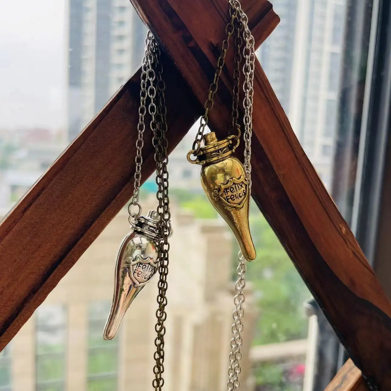 Винтажная Подарочная коробка ожерелье в виде бутылки для лекарств комплект из 2