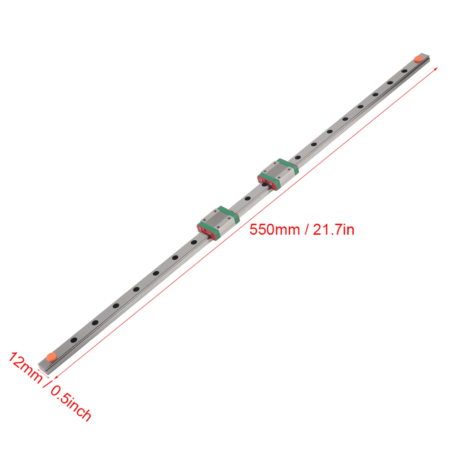 1шт 550 мм миниатюрная линейная направляющая MGN12 шириной 12 2шт скользящих блока MGN12C