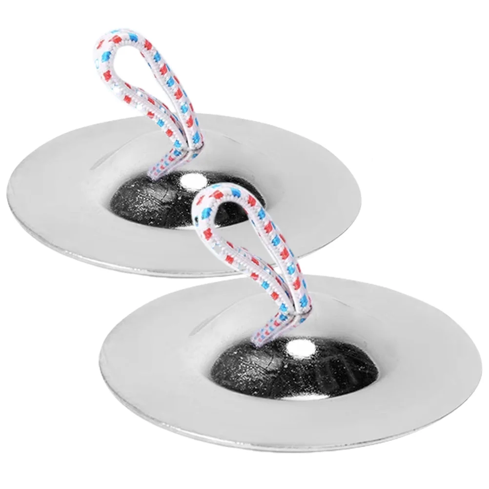

2 Pcs Toys Small Musical Instrument Kids Metal Cymbals Teaching Aids Finger Child