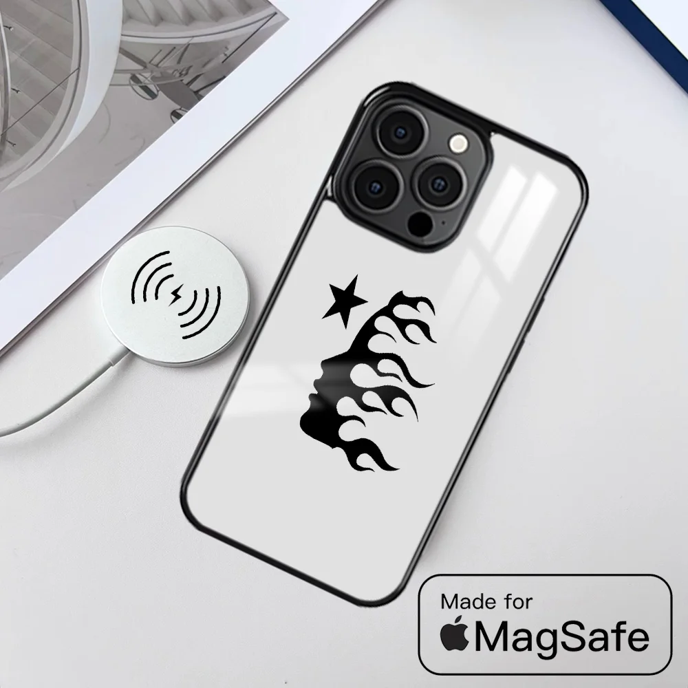 Простой красивый чехол для телефона H-Hellstars iPhone 16 15 14 13 12 11 Pro Max Plus Mini магнитный