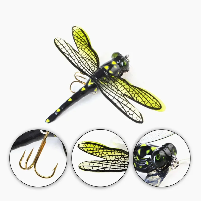 

New Topwater Dragonfly Dry Flies Insect Fly Fishing Lure 6g 75mm Trout Popper Artificial Bait Wobblers For Trolling Hard Lure