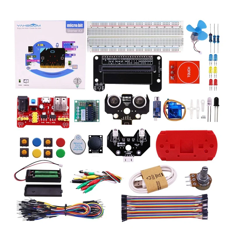 

For Micro:Bit Starter Learning Kit For Kids Bbc Micro-Bit Board Graphical Programmable Stem Toys Electronic Kit For 8+ Kids With