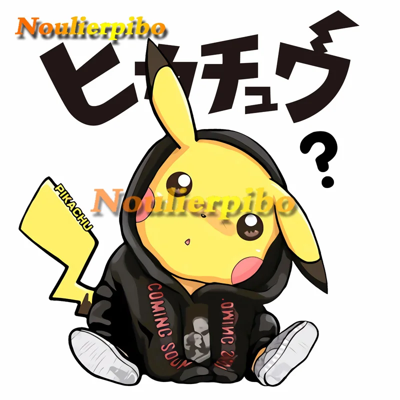 Забавные мультяшные наклейки на автомобиль Покемон хип-хоп Пикачу ПВХ