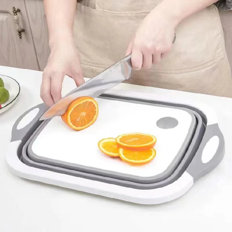 

Board Kitchen Foot Sink Camping Tools Folding Plastic Household Wash Cutting Travel Outdoor Foldable Portable Bucket Basin