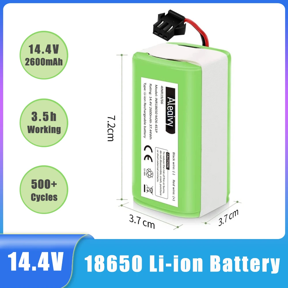 

18650 Li-ion battery 14.4V 3500mAh for Conga Excellence 990 Ecovacs Deebot N79 N79S DN622, Eufy Robovac 11 11S 12 15C 15S 35C