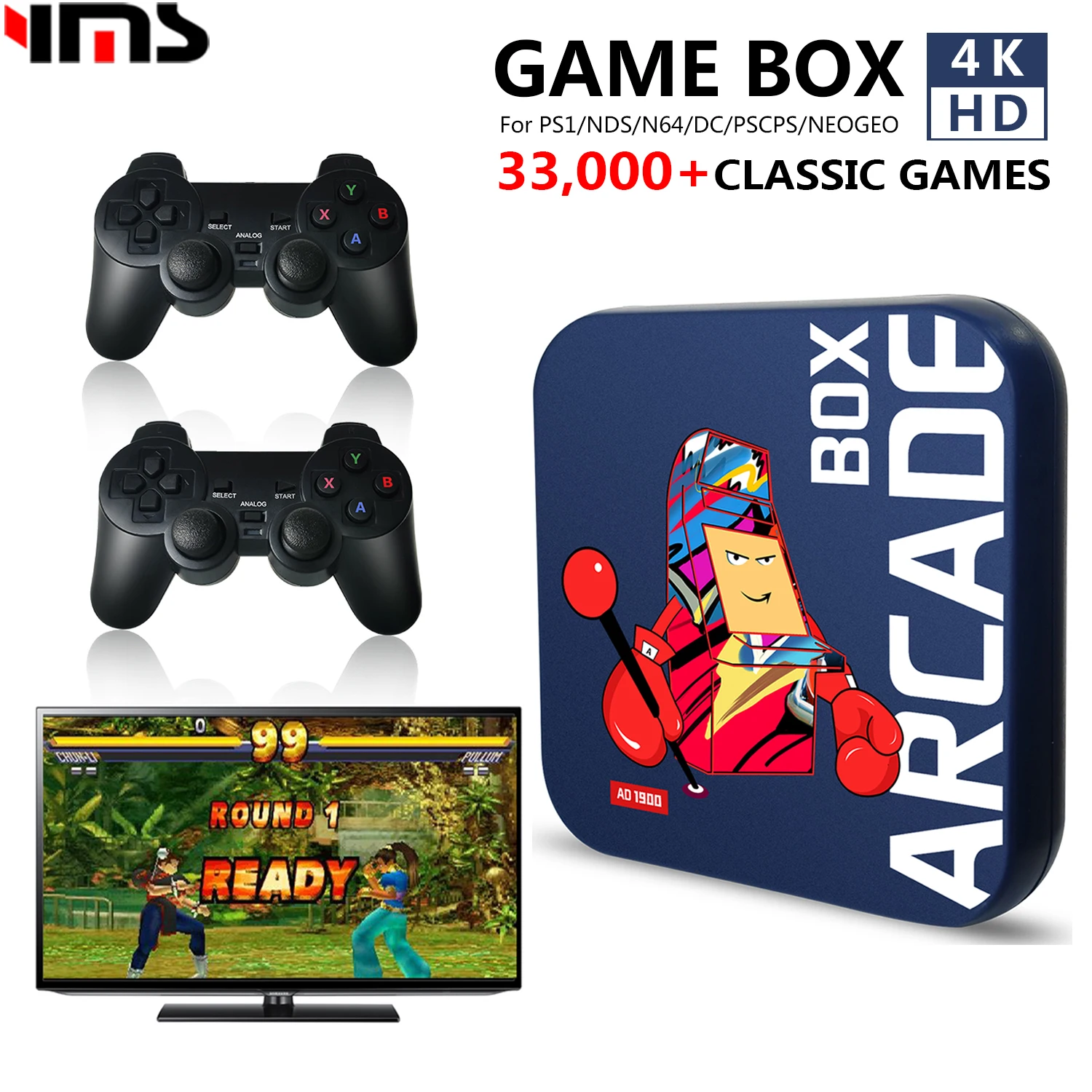 Игровая консоль для NDS/PS1/DC/SEGA встроенный беспроводной игровой контроллер 33000 +