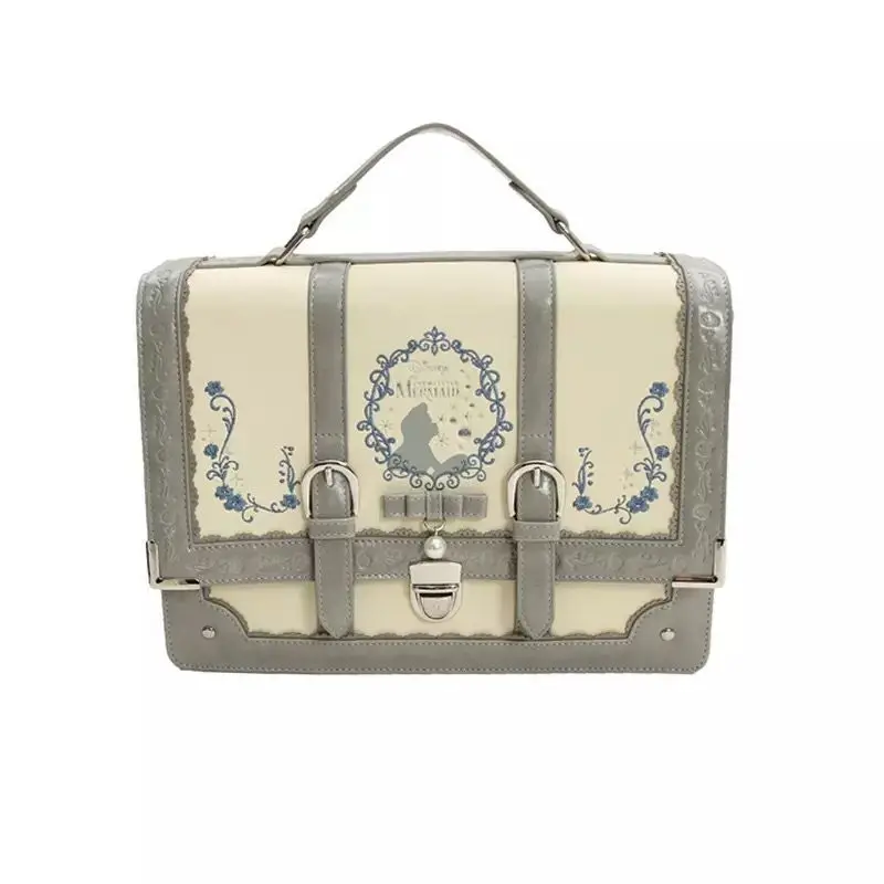 

2022 New College Embroidery Bow Schoolbag Women's Shoulder Fashion Messenger Bag