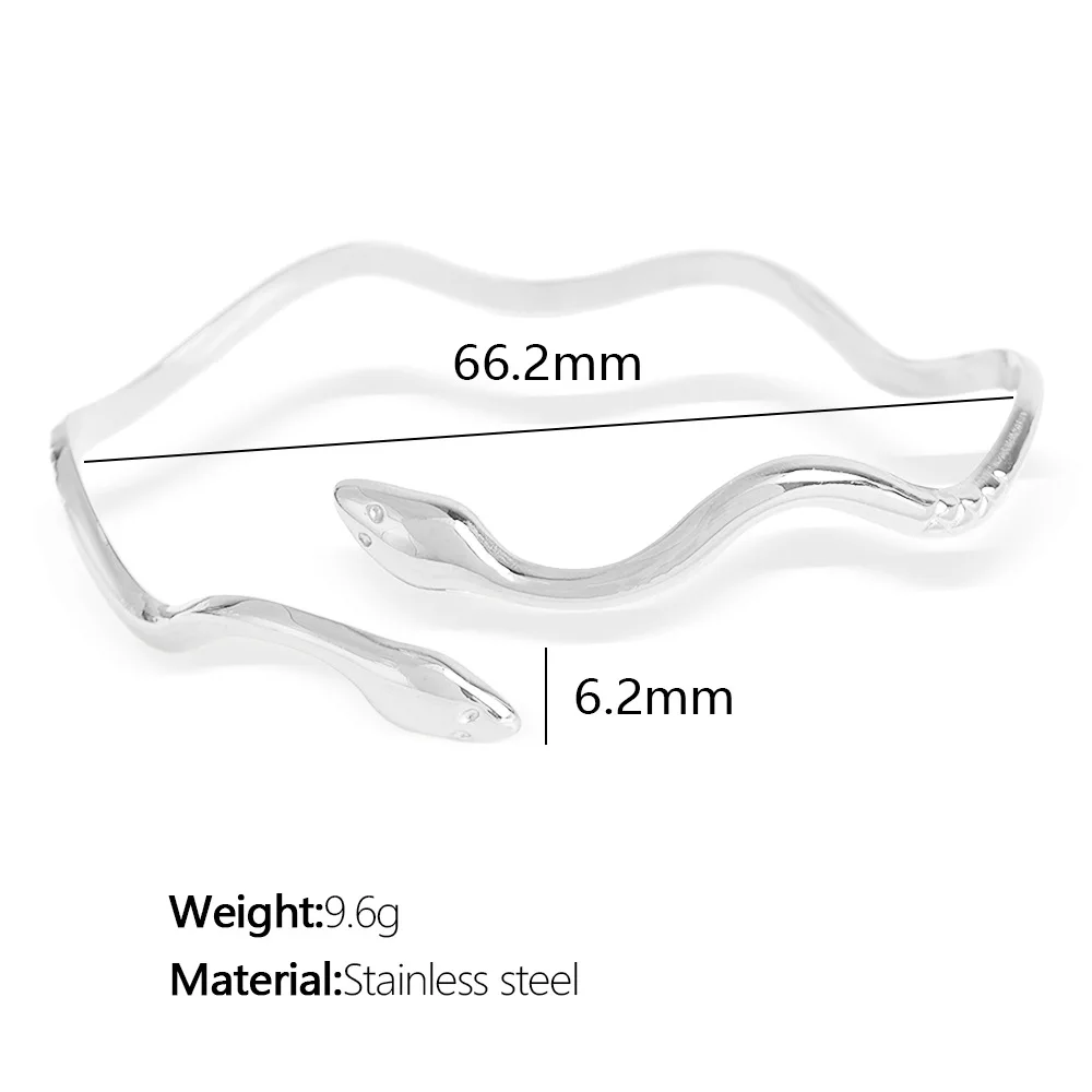 Keen-on модный металлический браслет со змеей из нержавеющей стали