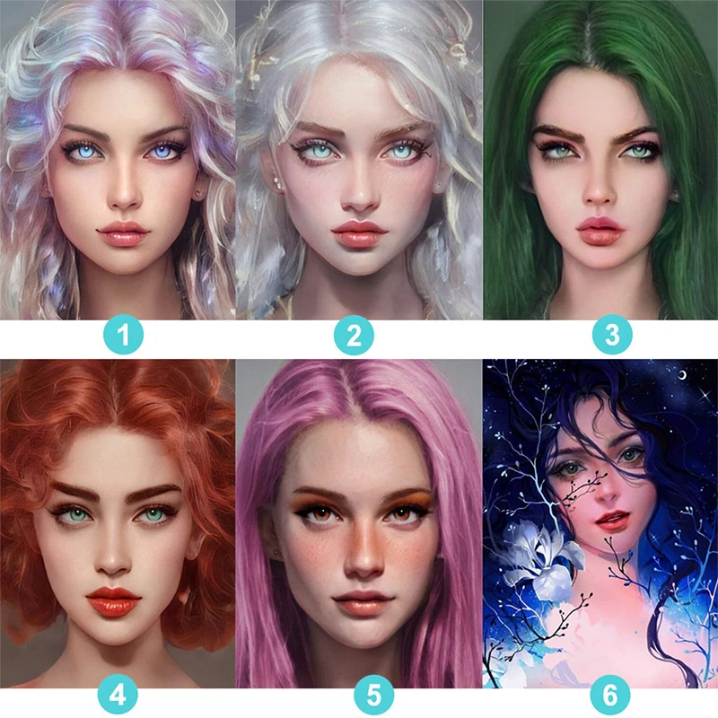 

5D DIY Cartoon Girl Portrait Diamond Painting Full Square/Round Diamond Embroidery Handmade Mosaic Home Decoration