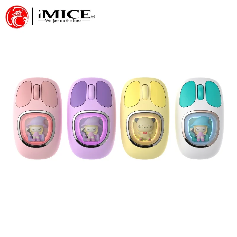 Фото Оригинальная Bluetooth-мышь IMICE с двойным режимом, милая кукла с зарядкой от USB, беспроводная, игровая, офисная, персонализированная №2