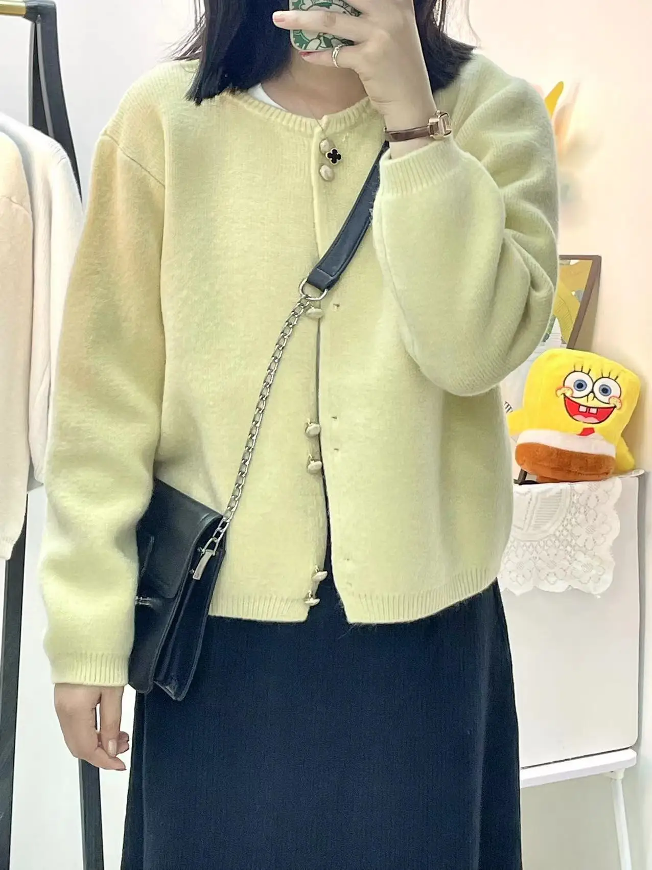 Двойная стеклянная пуговица однотонный мягкий клейкий утягивающий новый