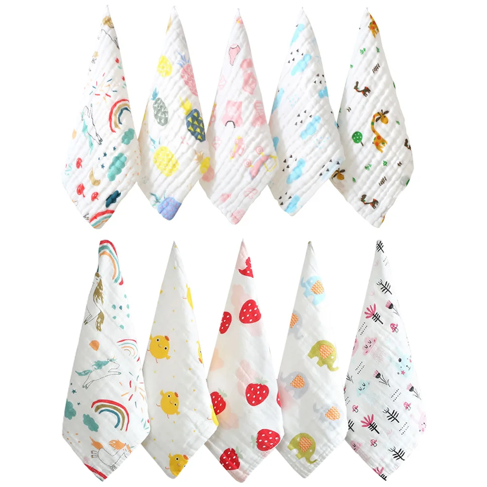 10 Pcs Baby Nursing Towels Toallas Recien Nacido Baby Bibs Face Washcloth Cotton Baby Washcloths Infant Washcloth