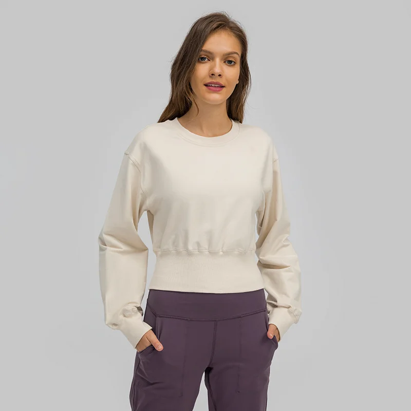 

Women Autumn Winter Short Style O-neck Sweatshirts Outdoor Thic Top Quality Jogging Jacket Casual Streetwear