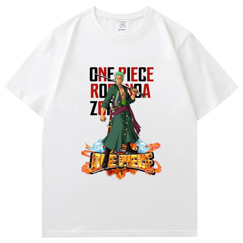 

Hot ONE PIECE T-shirt Luffy Zoro Nami Anime Hip Hop Short Sleeve Tops Men Women Summer Fashion Casual T Shirts