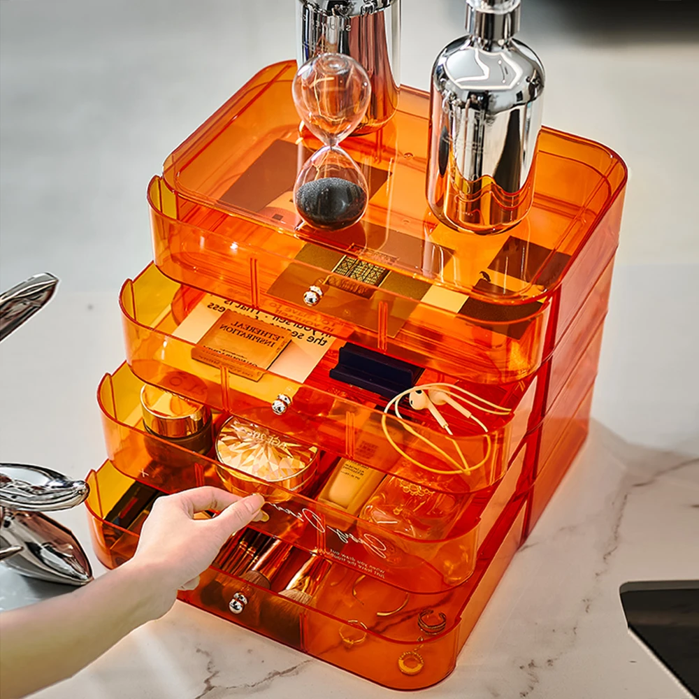 

Drawer Desk Storage Box Document Sundries Holder Multi-layer Cosmetic Cabinet Storage Organizer Desktop Makeup Organizer Box