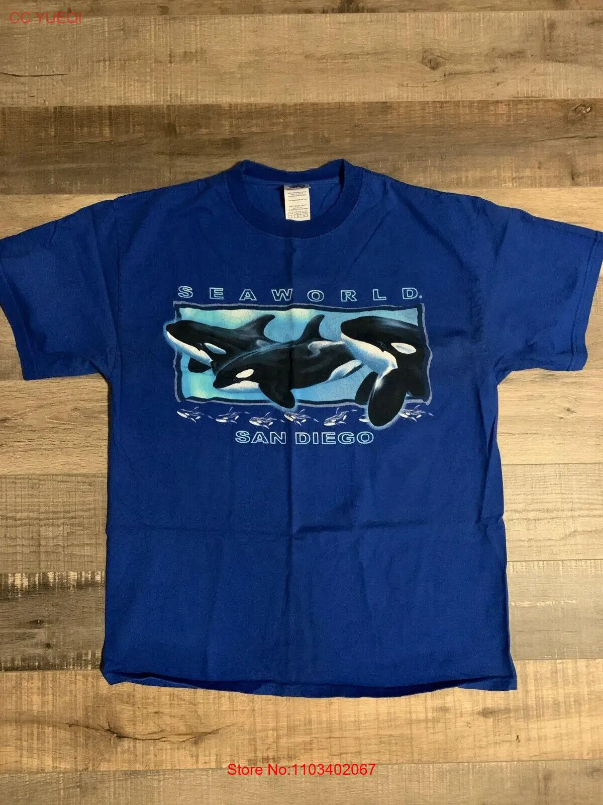 Винтажная рубашка с китом Сан-Диего БОЛЬШОЙ РАЗМЕР