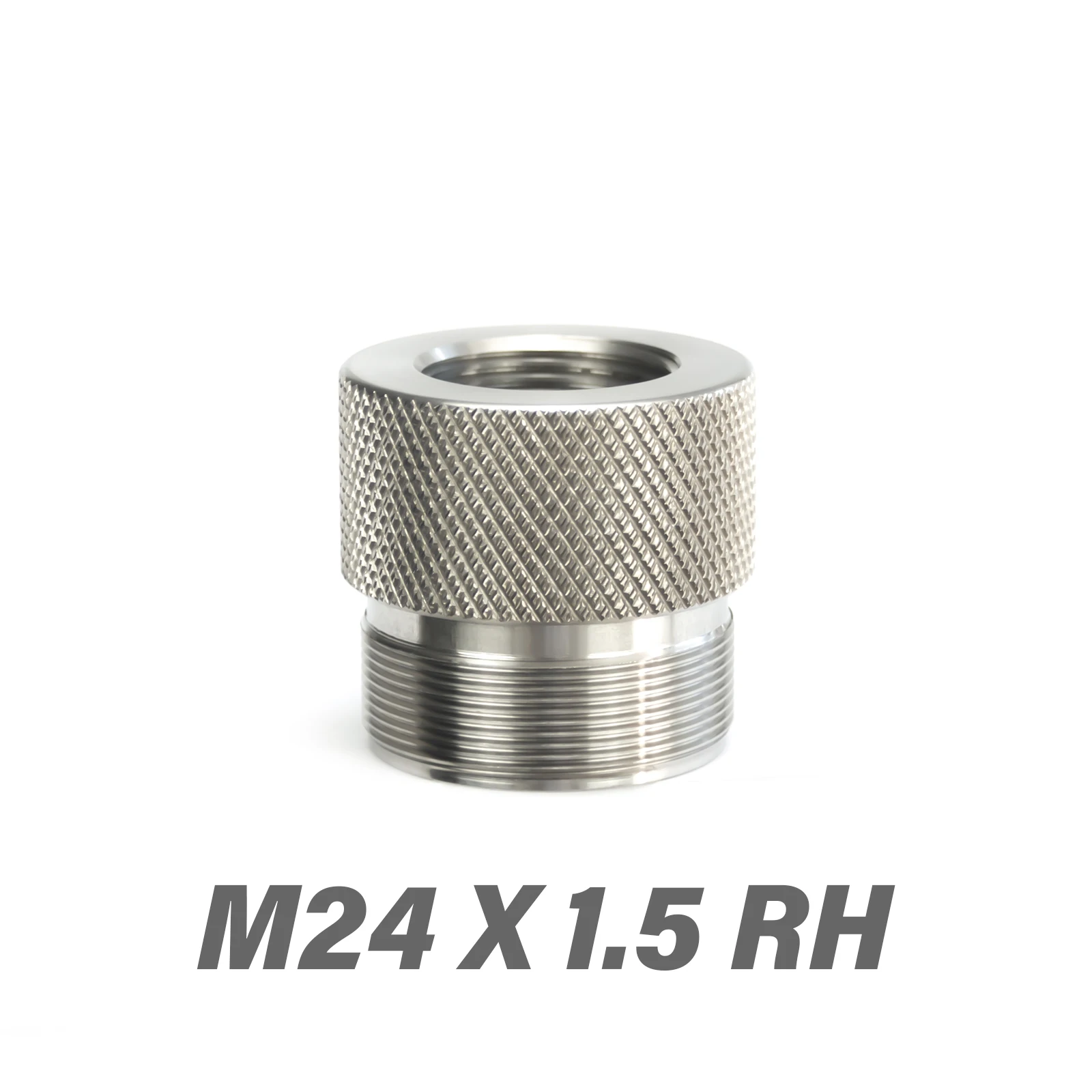 

304 Stainless Steel M24x1.5RH Adapter End Cap 1.375x24 TPI For Modular Cleaning Tube Filter JK MST Kit For Device Saiga .308