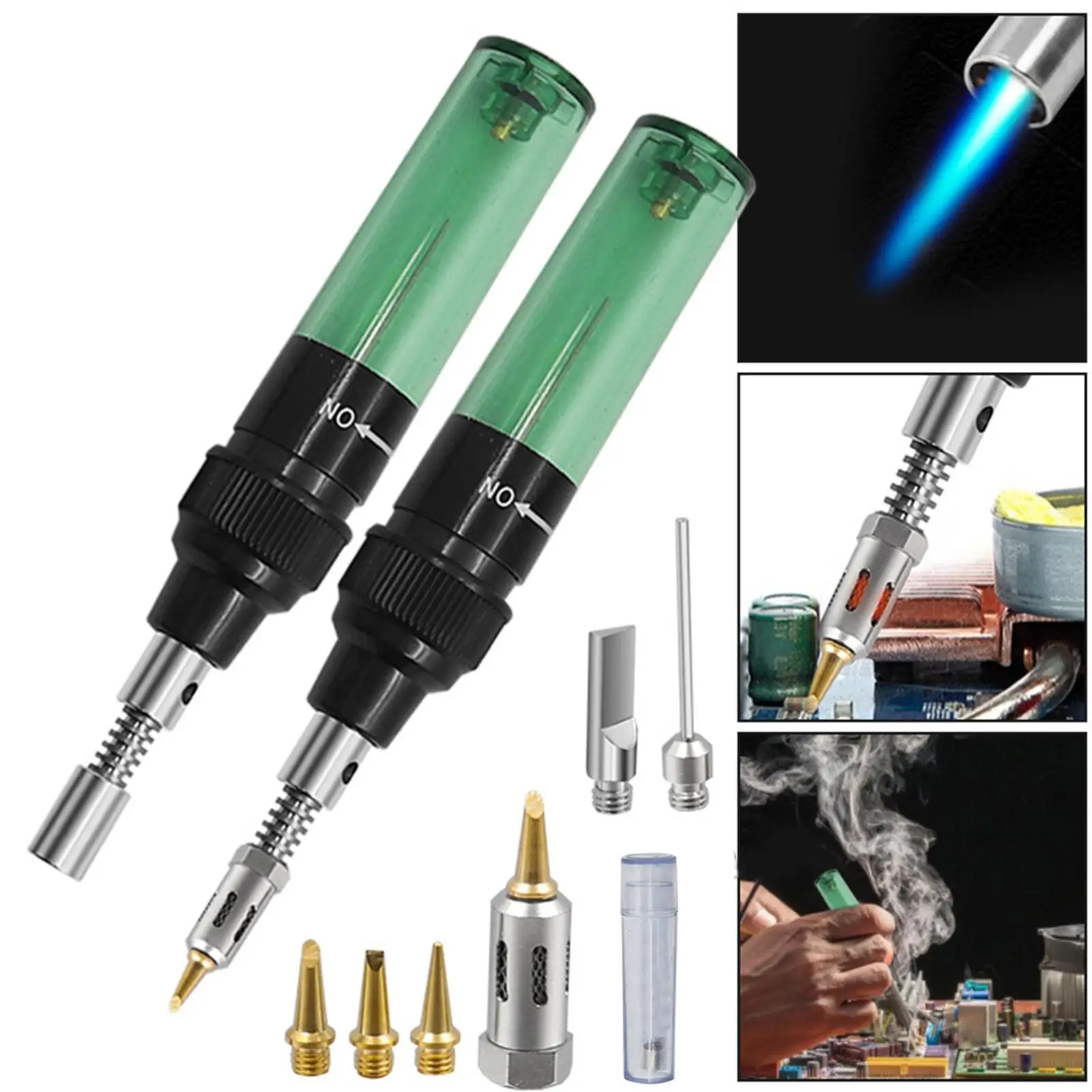 

1300 ℃ 4 IN 1 Portable Gas Soldering Iron Gas Blow Torch Gun Wireless Heating Tool Blow Pen Welding Torch Welding Tools