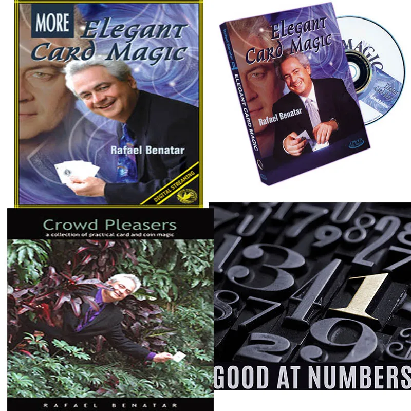 

Crowd Pleasers by Rafael Benatar ,The Favorite Cards of My Friends ,Good At Numbers ,Elegant Card Magic,More Elegant Card Magic