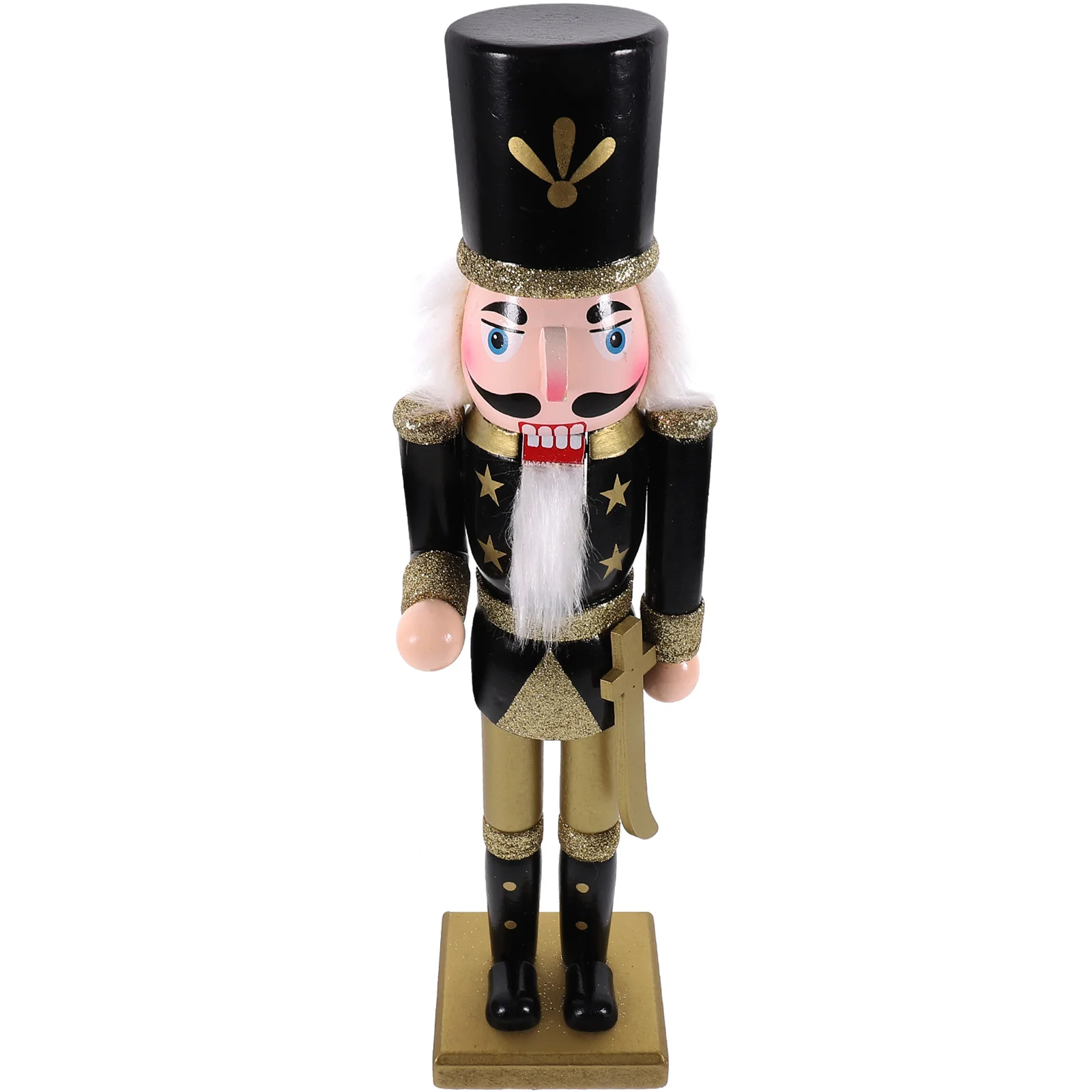 

Wooden Nutcracker Statue Adornment Xmas Desktop Decoration Christmas Gift