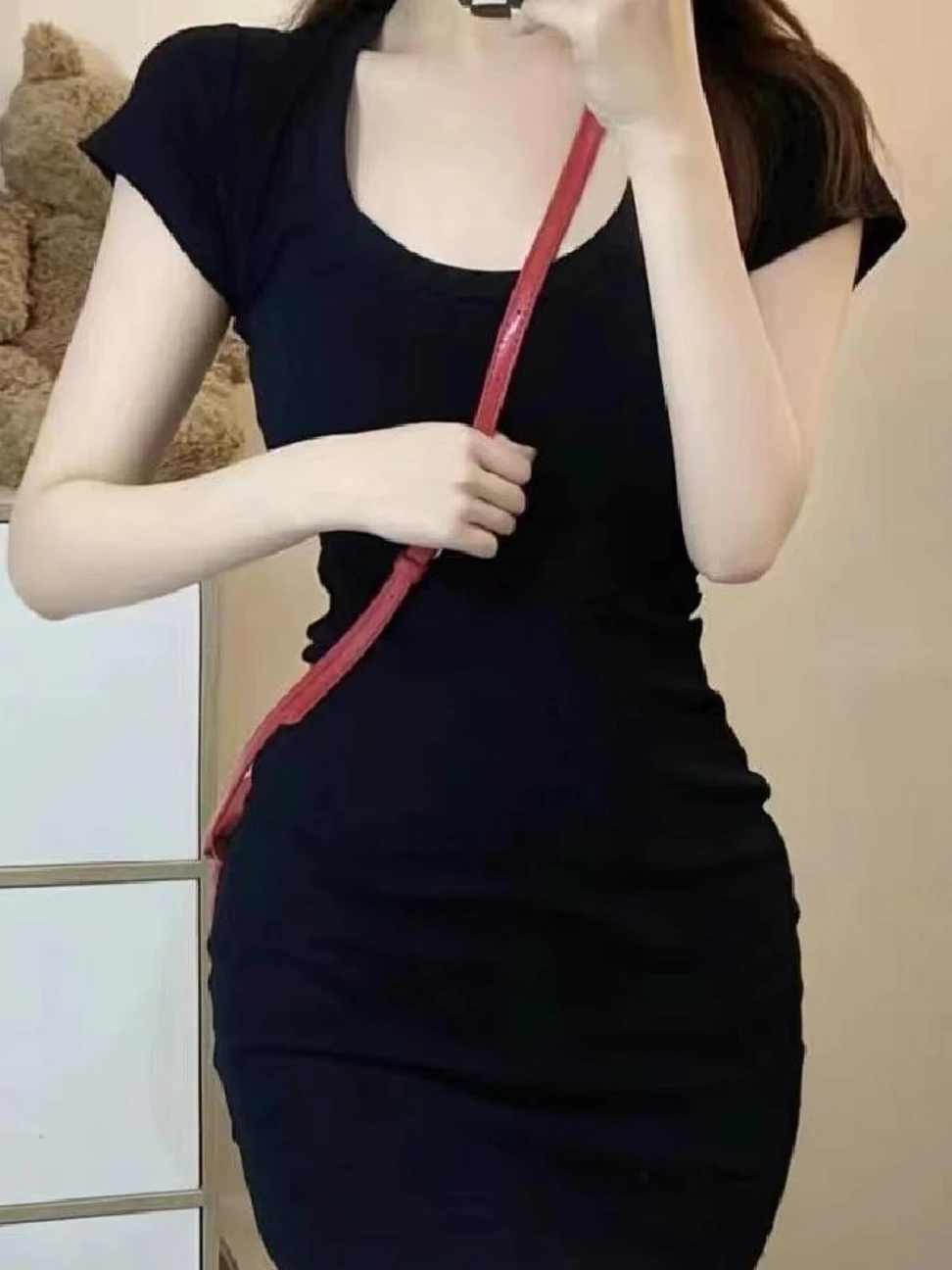 Женское летнее Европейское и американское сексуальное платье с коротким рукавом