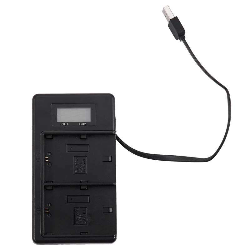 

Lp-E6 Battery Charger Lcd Dual Charger For Canon Eos 5Ds R 5D Mark Ii 5D Mark Iii 6D 7D 80D Eos 5Ds R Camera