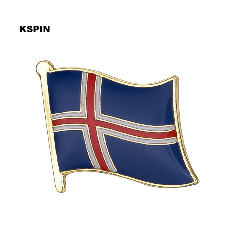 

Iceland Metal Flag Lapel Pin Badges For Clothes In Patches Rozety Papierowe Icon Backpack KS-0035