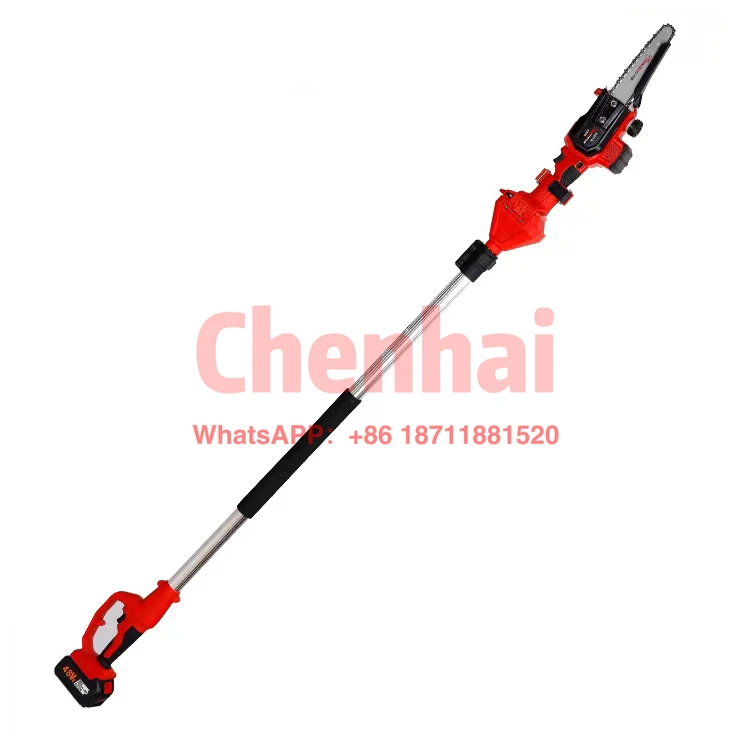 

High Quality Electric Portable Adjustable Head Top Garden Tool Lithium Battery Chain Saw Pole Pruner Chainsaw