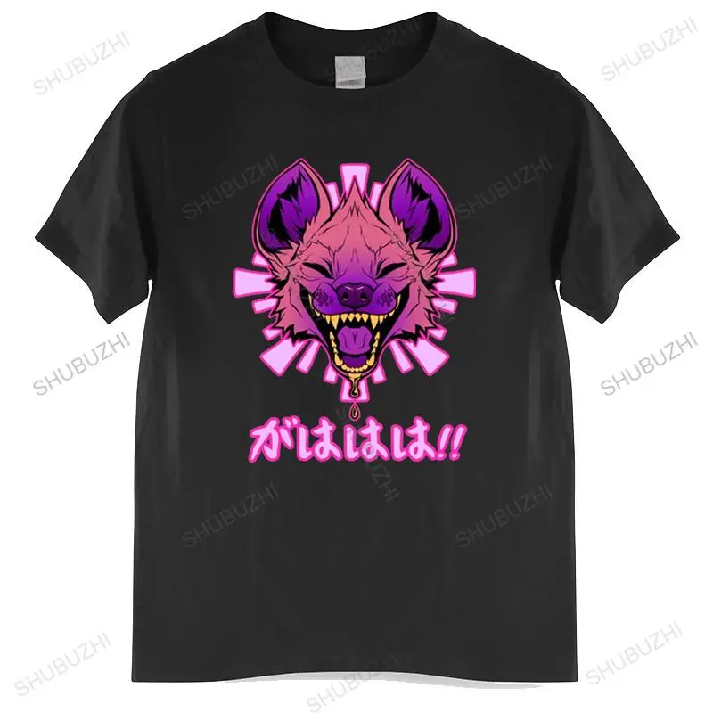 

Новое поступление, Мужская футболка Kawaii Japanese Vaporwave Hyena, Мужская футболка GAHAHA, пушистая Мужская футболка с дикой природой и сафари, европейски...