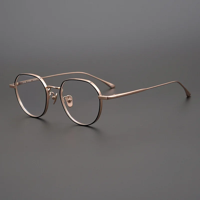 Retro Polygon Square Pure Titanium Optical Glasses Frame Myopia Prescription Eyeglasses Japanese Design Young Men Women Eyewear