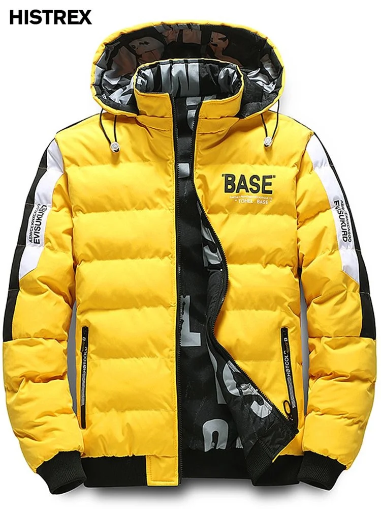 

Autumn Winter Reversible Parkas Jacket Men,Warm Comfortable Padded Thickened Jacket,Fashion Puffer Coats,Removable Cap Clothes