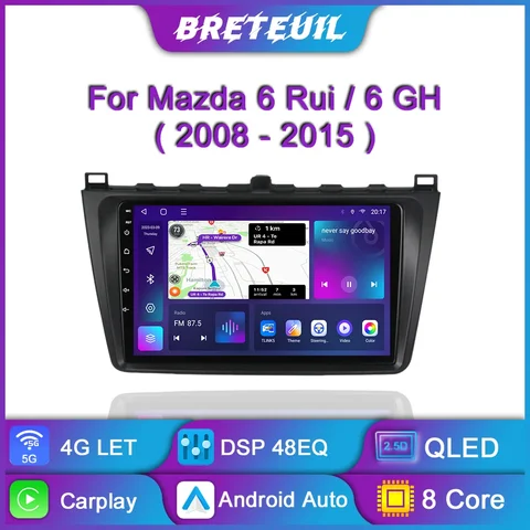 Для Mazda 6 Rui Wing Mazda6 GH 2008 2009 2010 2011 2012 2013 2014 2015 Android Car Radio Multimedia Video Player Navigation GPS Carplay Touch Screen Auto Stereo Intelligent System