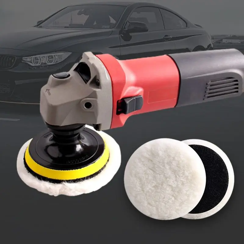 

Waxing 3/4/5/6/7 Wool 2pcs Car Inch Kit Drill Pad Set Polish Wheel Polishing Paint Tool Care Buffing Car Auto Disc Polisher For