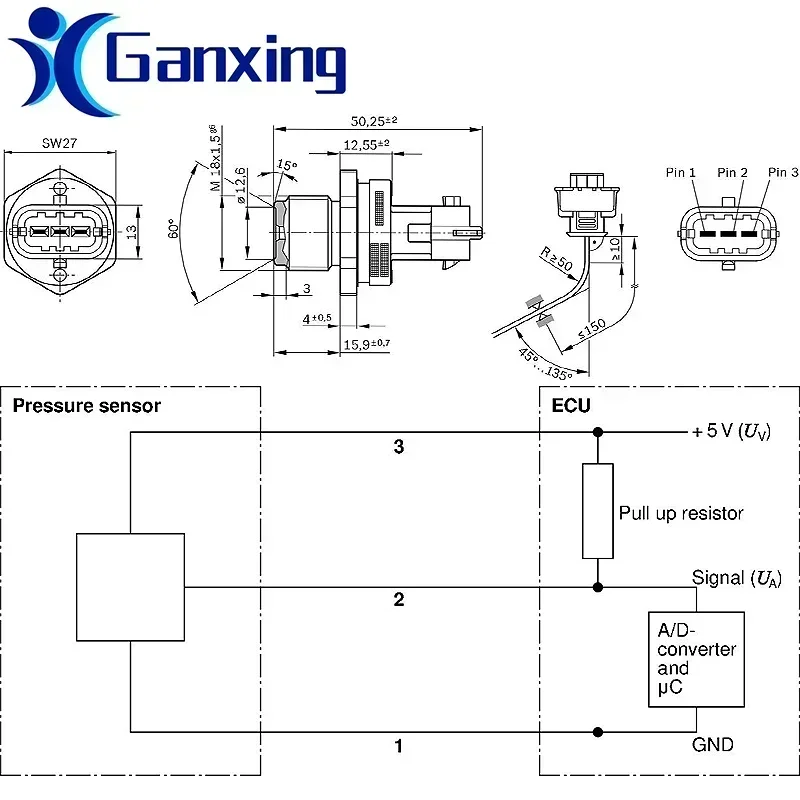 Датчик высокого давления топливной рампы для Alfa Romeo 156 166 Giulietta GT 1998-2020 1 9 2 0 4 JTD 51860694
