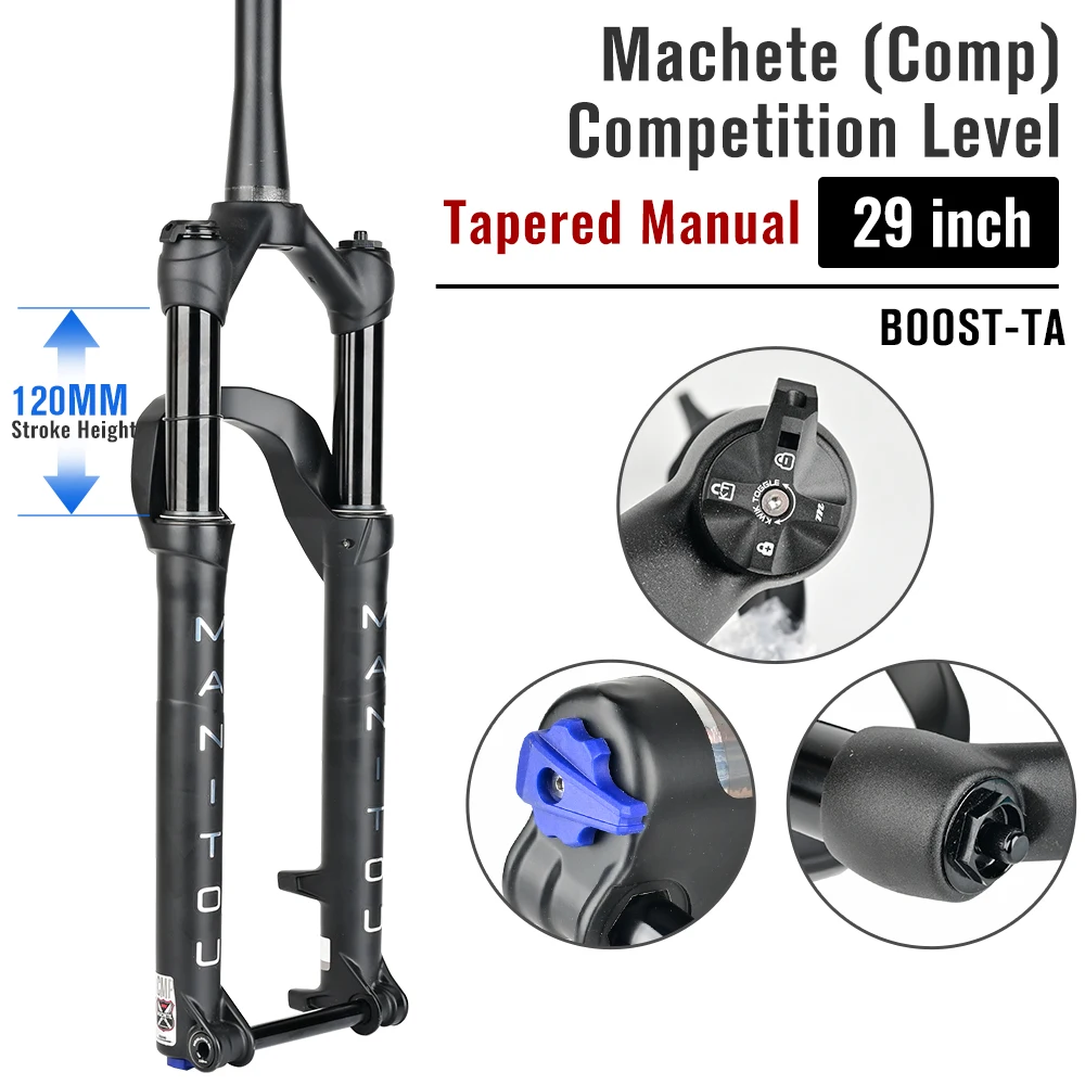 Велосипедная вилка Manitou Machete COMP амортизационная для горного велосипеда 27 5 дюйма