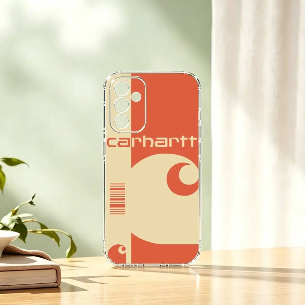 Фото Модный чехол для телефона с логотипом C-Carhartt для Samsung A10,12,20,21S,30,31,40,50,51,52,70,71, прозрачный чехол №5