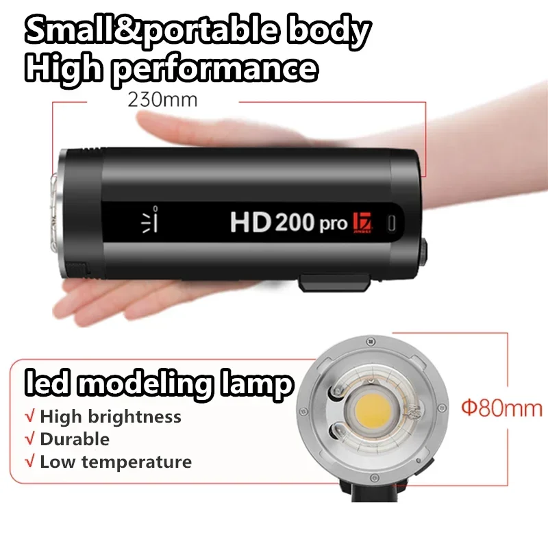 Внешняя вспышка Speedlite 200 Вт TTL 2 4G HSS карманный стробоскоп с сумкой для Canon Nikon Sony Olympus